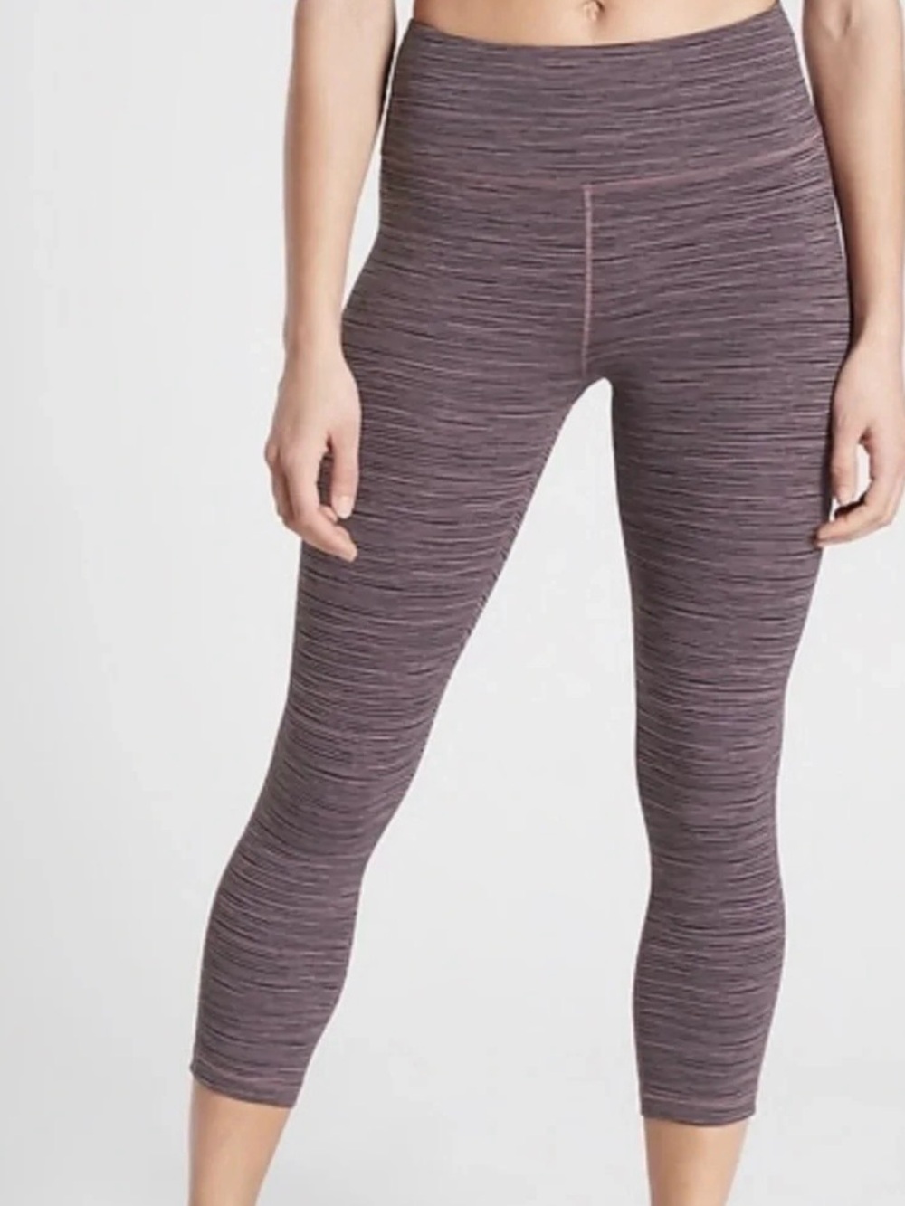 Athleta Ultimate Capri Purple and Black Leggings Size XS